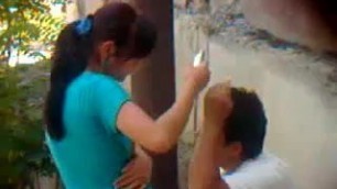 Uzbek young couple outdoor - Khwarezm