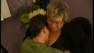 BBW Granny Teacher Fucks Student