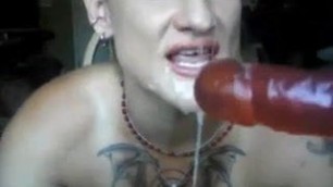 Deepthroat dildo nasty