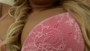 Busty blond hooker getting cumshot on ass after sucking cock on the couch