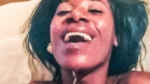 African black babe is so happy to get a big cock and a facial