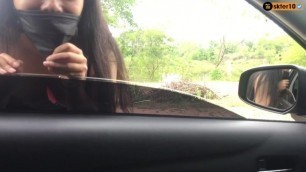 Thai Story SEX Public Blowjob in Car HE CUMS IN MY MOUTH