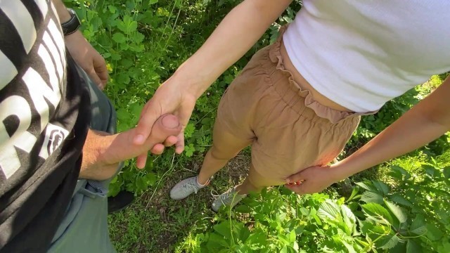 Strangers Touch Dick in the Park. Real Luck