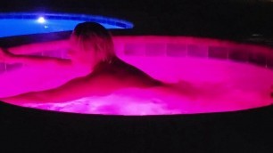 Valentine’s Day sex with wife in hot tub and bedroom with pussy eating and cock sucking.