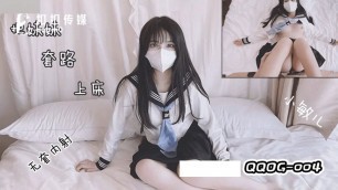 QQOG042 - Asian Schoolgirl Was Caught Masturbating and Creampie and Hard Fucked